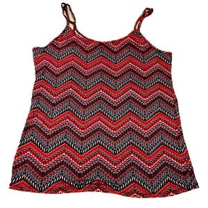 Rue21 Red and Black Fitted Camisole Tank Top